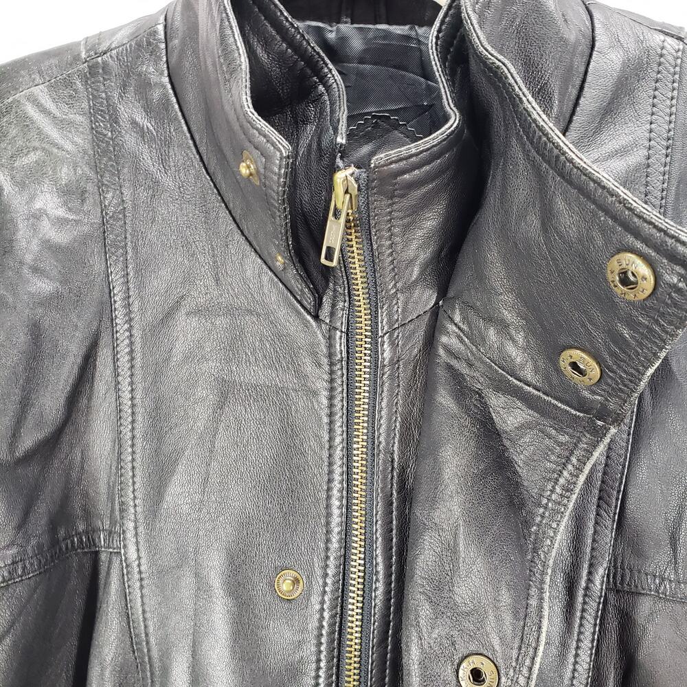 Monaco Leather Italy Men's Snap/Full Zip Lambskin Leather Jacket Size XL - Picture 14 of 16